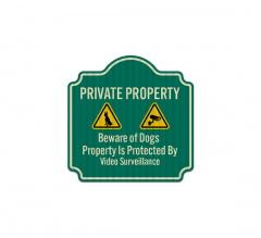 Private Property Beware of Dogs Aluminum Sign (EGR Reflective)
