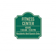Fitness Center Aluminum Sign (EGR Reflective)
