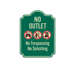 No Trespassing Or Soliciting Aluminum Sign (EGR Reflective)