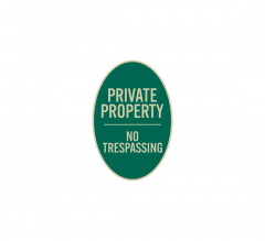 No Trespassing Private Property Aluminum Sign (Reflective)