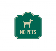 No Pets Symbol Aluminum Sign (Reflective)