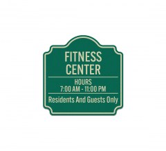 Fitness Center Aluminum Sign (Reflective)