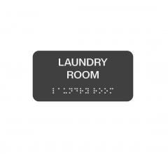 Laundry Room Braille Sign