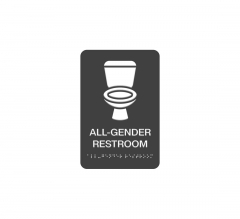 All Gender Restroom Braille Sign