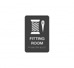 ADA Fitting Room with Pictogram Braille Sign