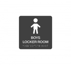 ADA Boys Locker Room Braille Sign
