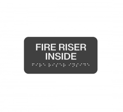 ADA Fire Riser Inside Braille Sign