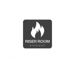 Riser Room with Symbol Braille Sign