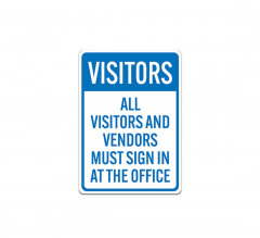 Visitors Must Register Decal (Non Reflective)