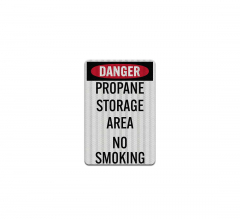 Danger Propane Storage Area Aluminum Sign (HIP Reflective)