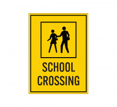 School Crossing Corflute Sign (Reflective)