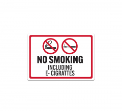 Electronic Cigarettes Prohibited Decal (Non Reflective)