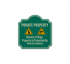 Beware of Dogs, Property Protected Aluminum Sign (HIP Reflective)