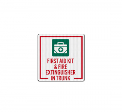 First Aid Kit & Fire Extinguisher Inside Decal (EGR Reflective)