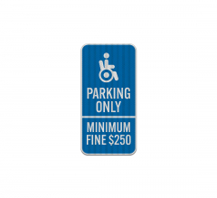 California Combination Handicap Aluminum Sign (HIP Reflective)