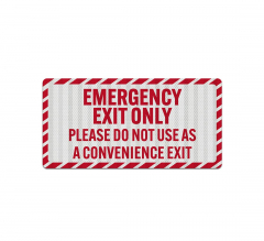 Emergency Exit Only Decal (EGR Reflective)