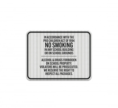 Tobacco Free School Aluminum Sign (EGR Reflective)