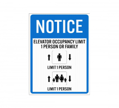 Elevator Social Distancing Corflute Sign (Non Reflective)