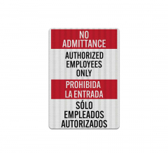 Bilingual Employees Only Decal (EGR Reflective)