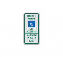 North Carolina ADA Handicapped Parking Aluminum Sign (Diamond Reflective)