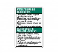 Bilingual Battery Charging Area Decal (Non Reflective)