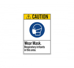 ANSI Warning Wear Mask Decal (Non Reflective)
