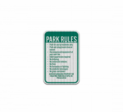 Park Rules Park For Use By Residents Only Aluminum Sign (HIP Reflective)