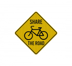 Share The Road Aluminum Sign (HIP Reflective)