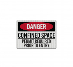 Confined Space Permit Required Decal (EGR Reflective)