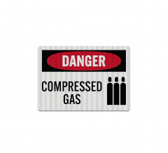 Compressed Gas Warning Decal (EGR Reflective)