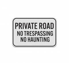 No Trespassing Or Hunting Aluminum Sign (Diamond Reflective)