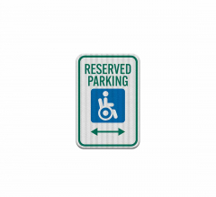 ADA Handicap Reserved Parking Aluminum Sign (HIP Reflective)