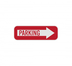 Directional Parking Aluminum Sign (Diamond Reflective)