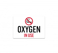 Oxygen In Use Decal (Non Reflective)