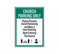 Church Parking Only Corflute Sign (Non Reflective)