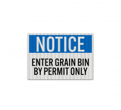 Grain Bin By Permit Decal (EGR Reflective)