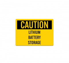 Lithium Battery Storage Decal (Non Reflective)