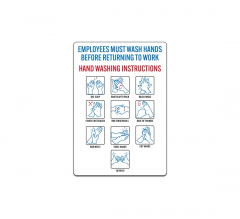 Employees Must Wash Hands Decal (Non Reflective)