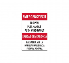 Bilingual Emergency Exit Decal (Non Reflective)