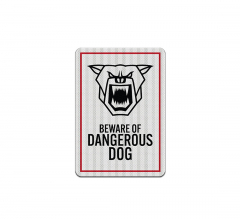 Beware of Dangerous Dog Decal (EGR Reflective)