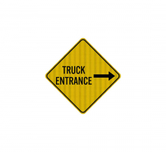 Truck Entrance Aluminum Sign (HIP Reflective)