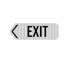 Exit Arrow Aluminum Sign (HIP Reflective)