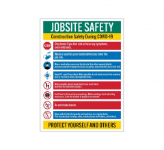 Jobsite Safety Corflute Sign (Reflective)
