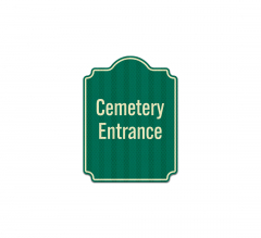 Cemetery Entrance Aluminum Sign (HIP Reflective)