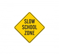 Slow School Zone Aluminum Sign (Non Reflective)