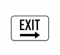 Exit Arrow Aluminum Sign (Non Reflective)