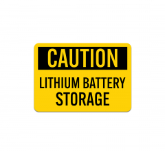 OSHA Lithium Battery Storage Aluminum Sign (Non Reflective)