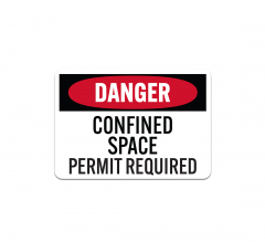 OSHA Confined Space Permit Required Plastic Sign