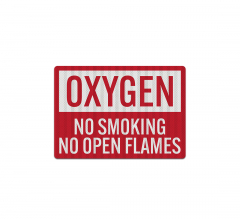 Oxygen, No Smoking Decal (EGR Reflective)