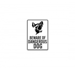 Beware of Dangerous Dog Plastic Sign